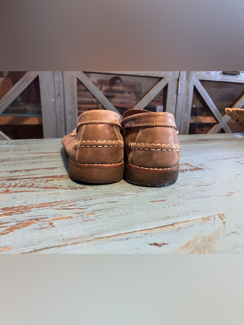 J.D. FISK Men's Soft Brown Leather Slip-On Loafers - Picture 5 of 16